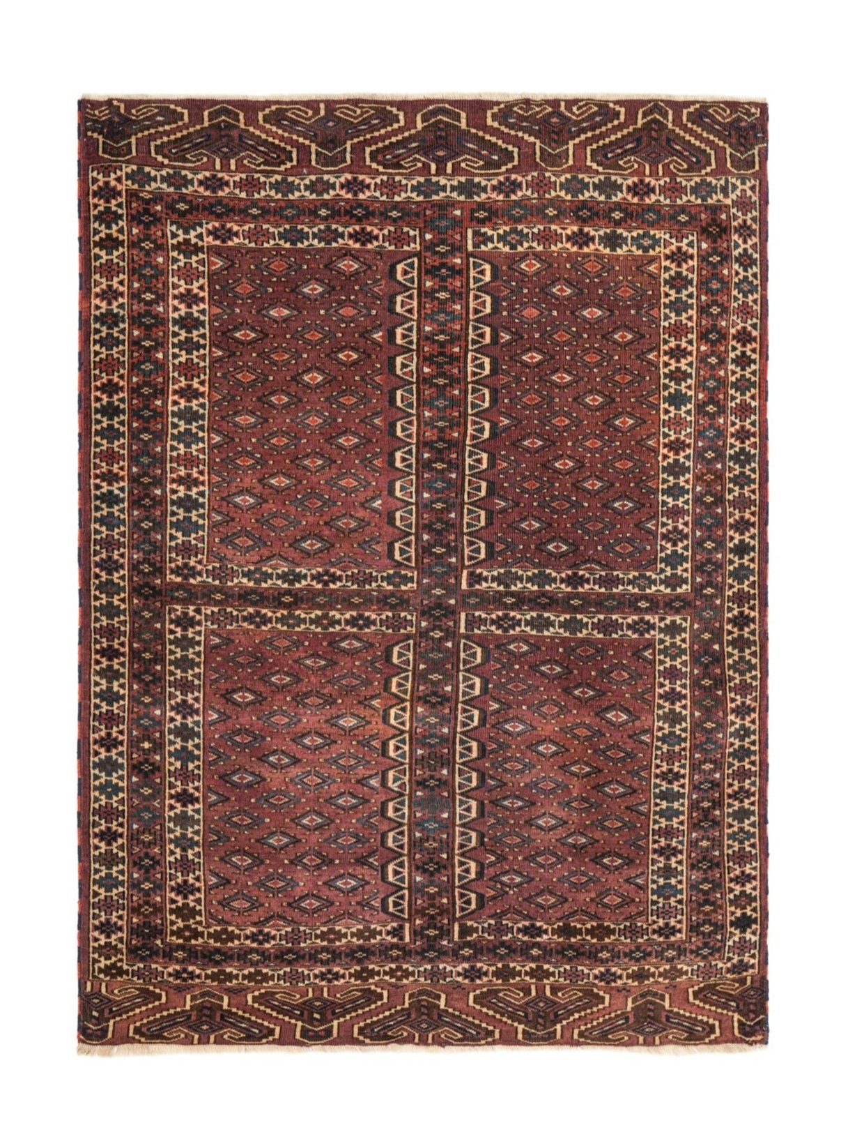 Antique Turkmen Hutchulu Rug 5'9