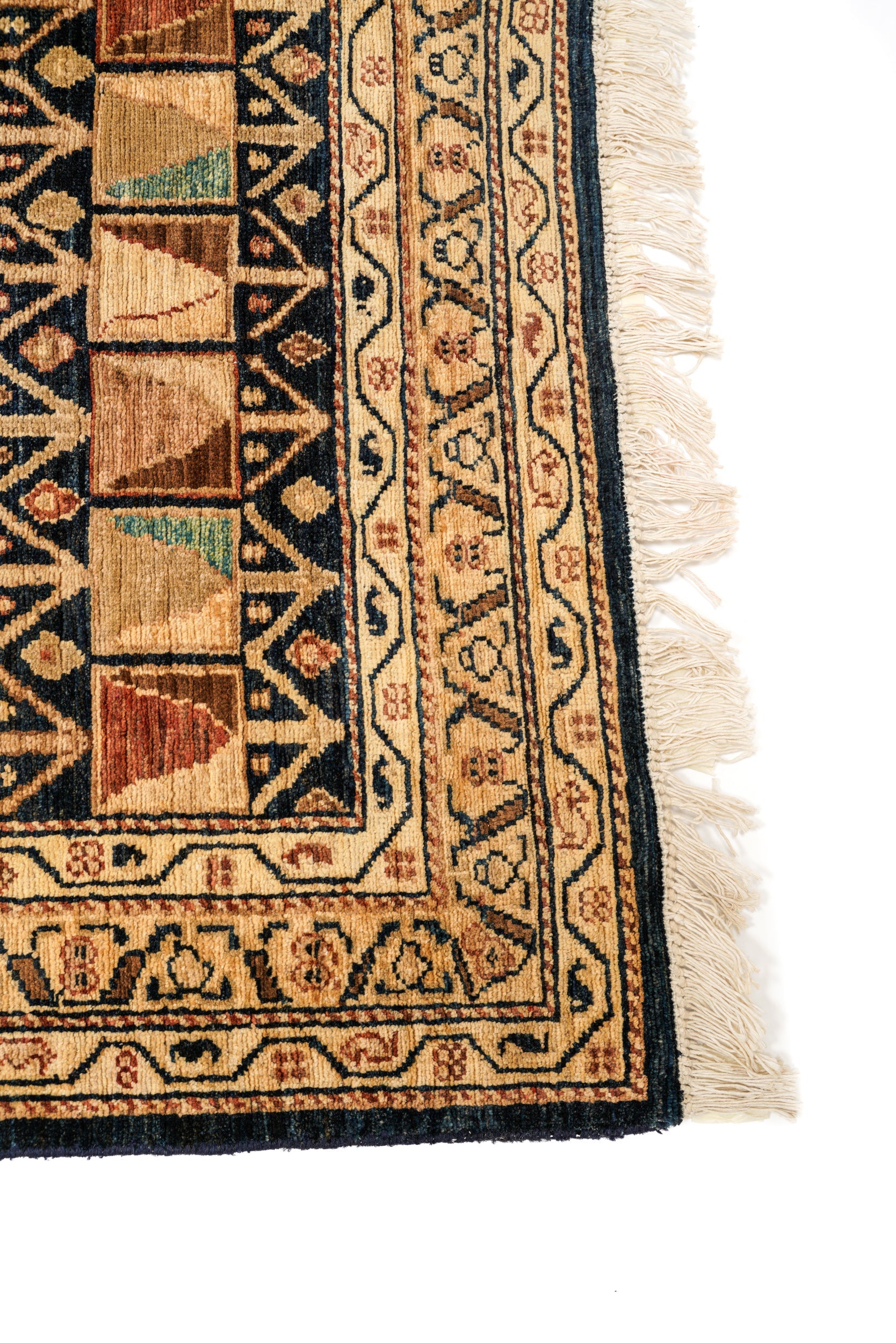 Modern Afghan Farahan Runner Rug 11' x 3'4"