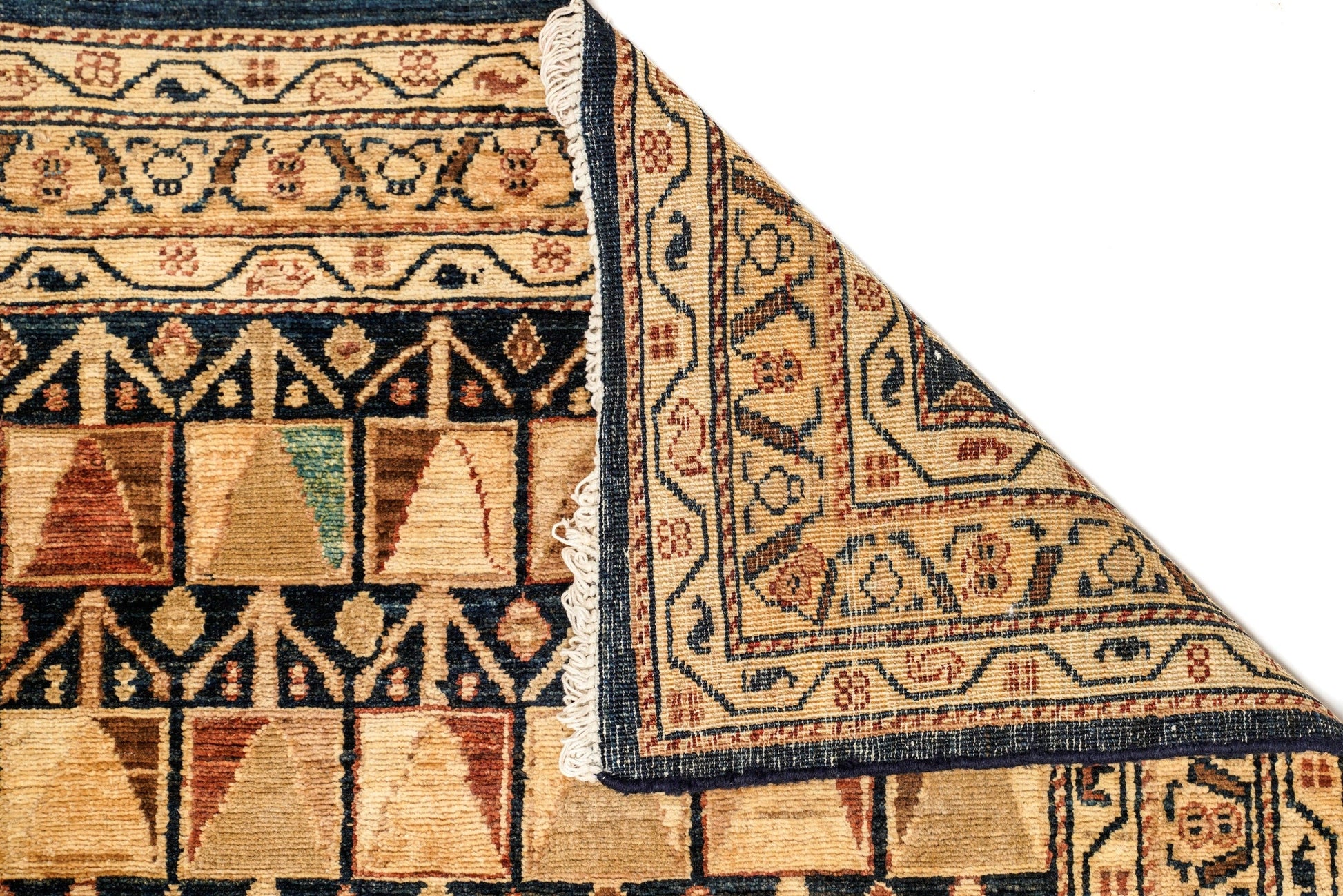 Modern Afghan Farahan Runner Rug 11' x 3'4"