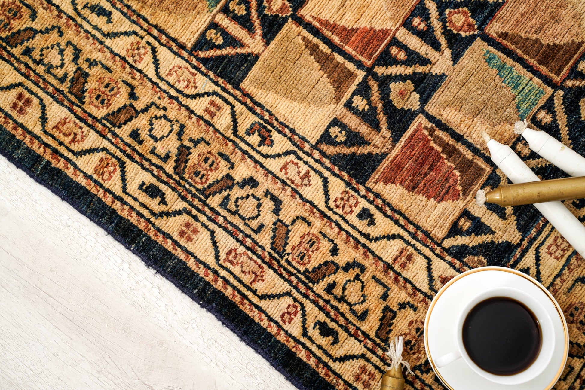 Modern Afghan Farahan Runner Rug 11' x 3'4"