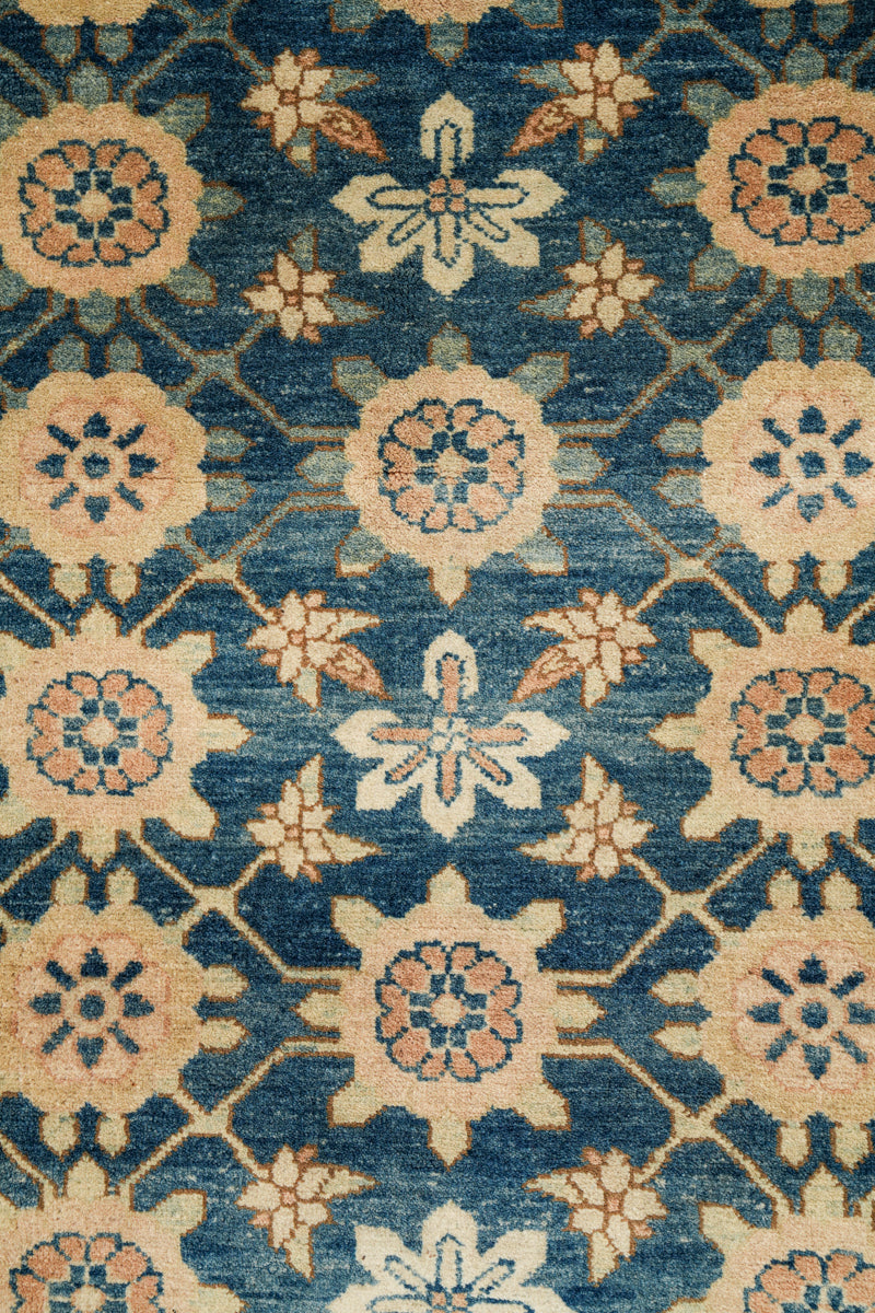 Modern Afghan Tabriz Hallway Rug 11'7"x 3'7"