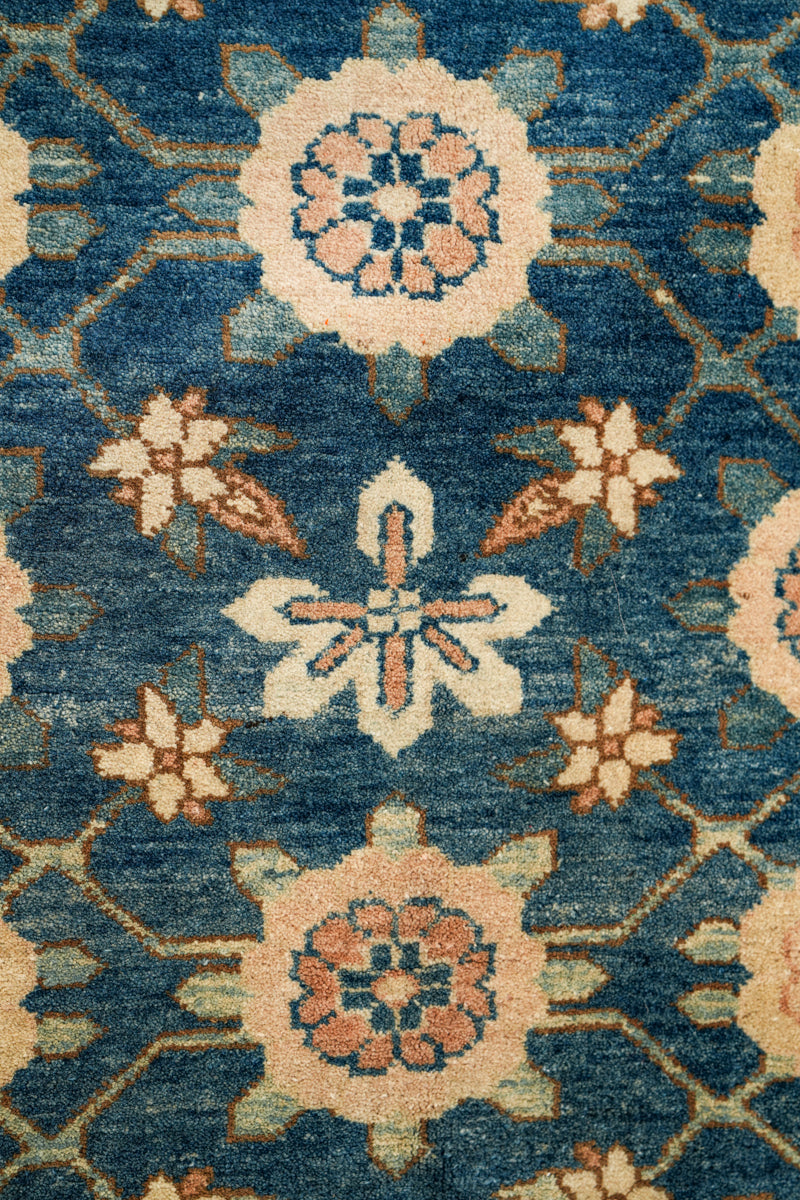 Modern Afghan Tabriz Hallway Rug 11'7"x 3'7"