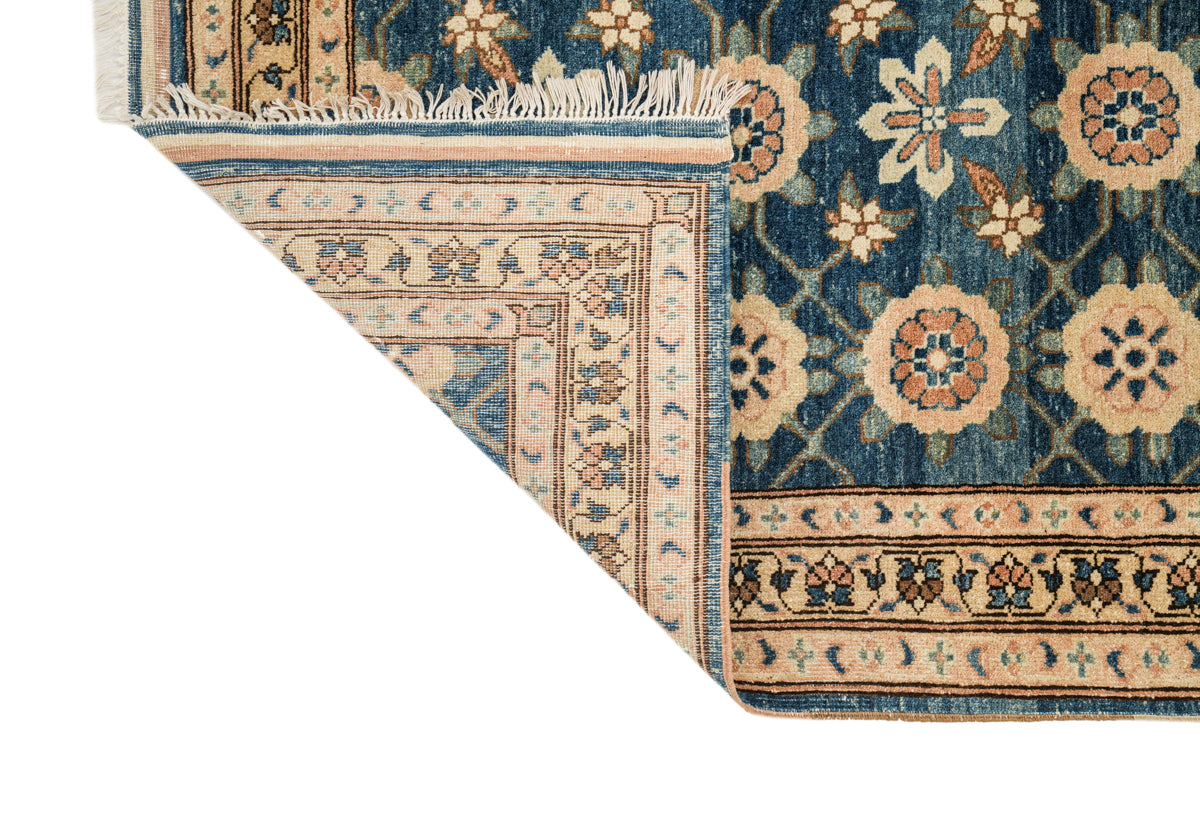Modern Afghan Tabriz Hallway Rug 11'7"x 3'7"