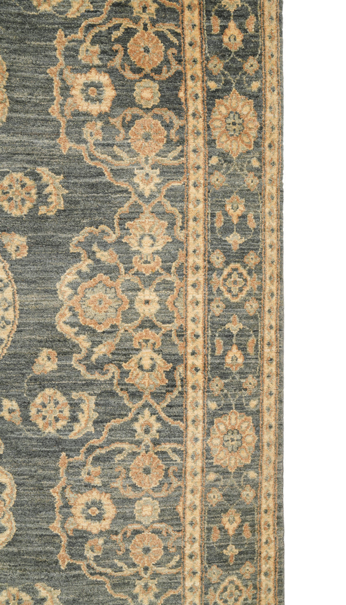 Modern Afghan Ottoman Hallway Rug 13'6" x 4'4"