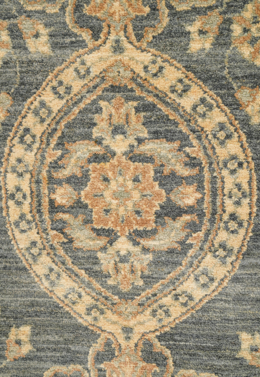 Modern Afghan Ottoman Hallway Rug 13'6" x 4'4"