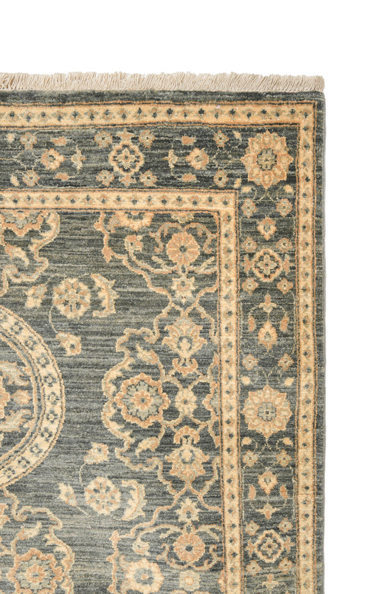 Modern Afghan Ottoman Hallway Rug 13'6" x 4'4"