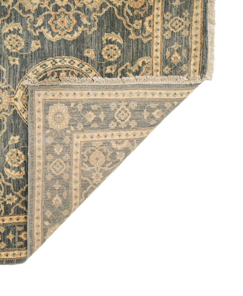 Modern Afghan Ottoman Hallway Rug 13'6" x 4'4"