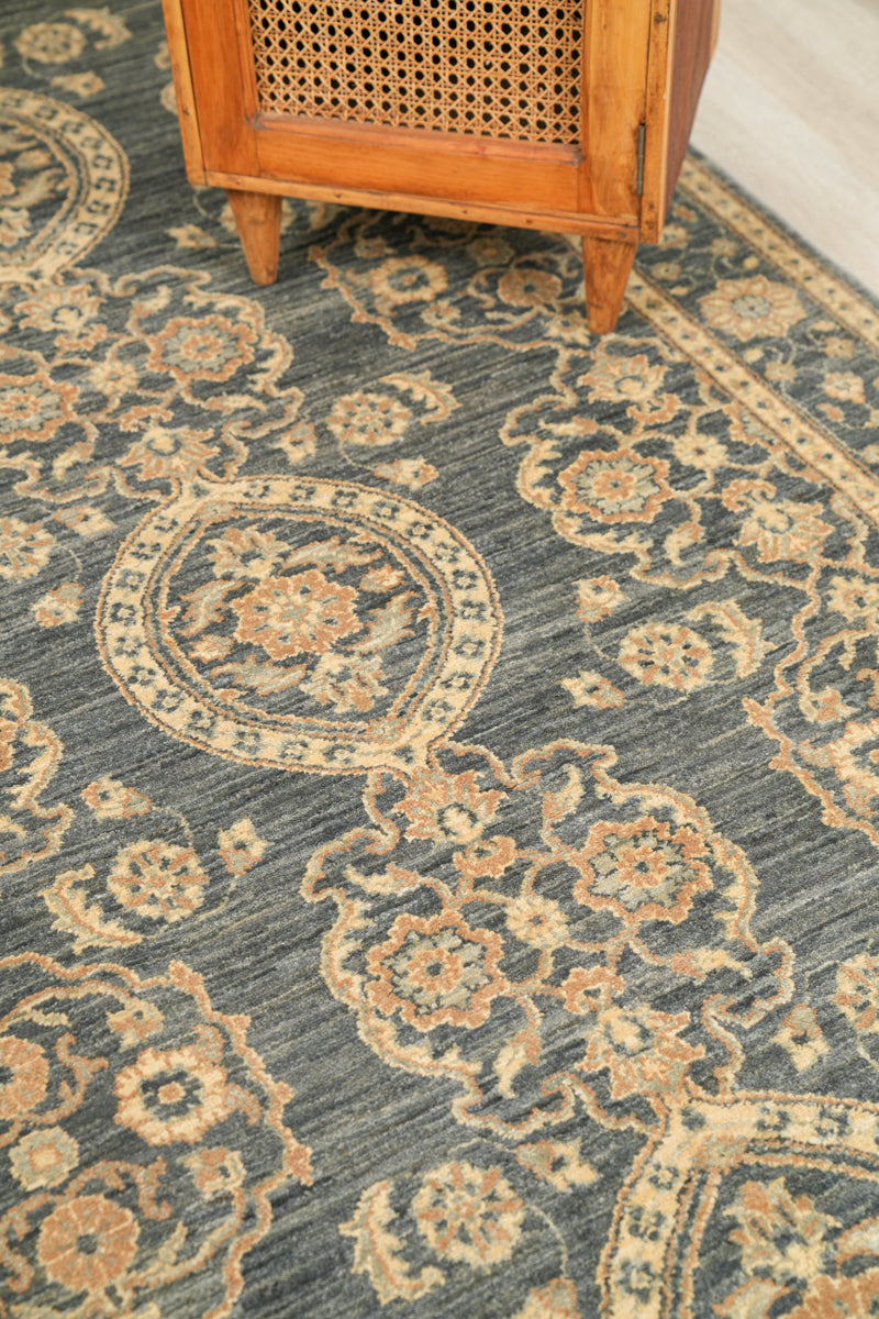 Modern Afghan Ottoman Hallway Rug 13'6" x 4'4"