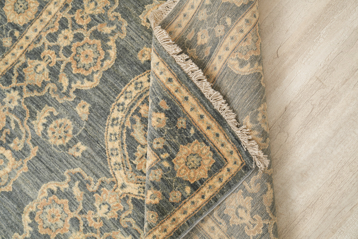 Modern Afghan Ottoman Hallway Rug 13'6" x 4'4"