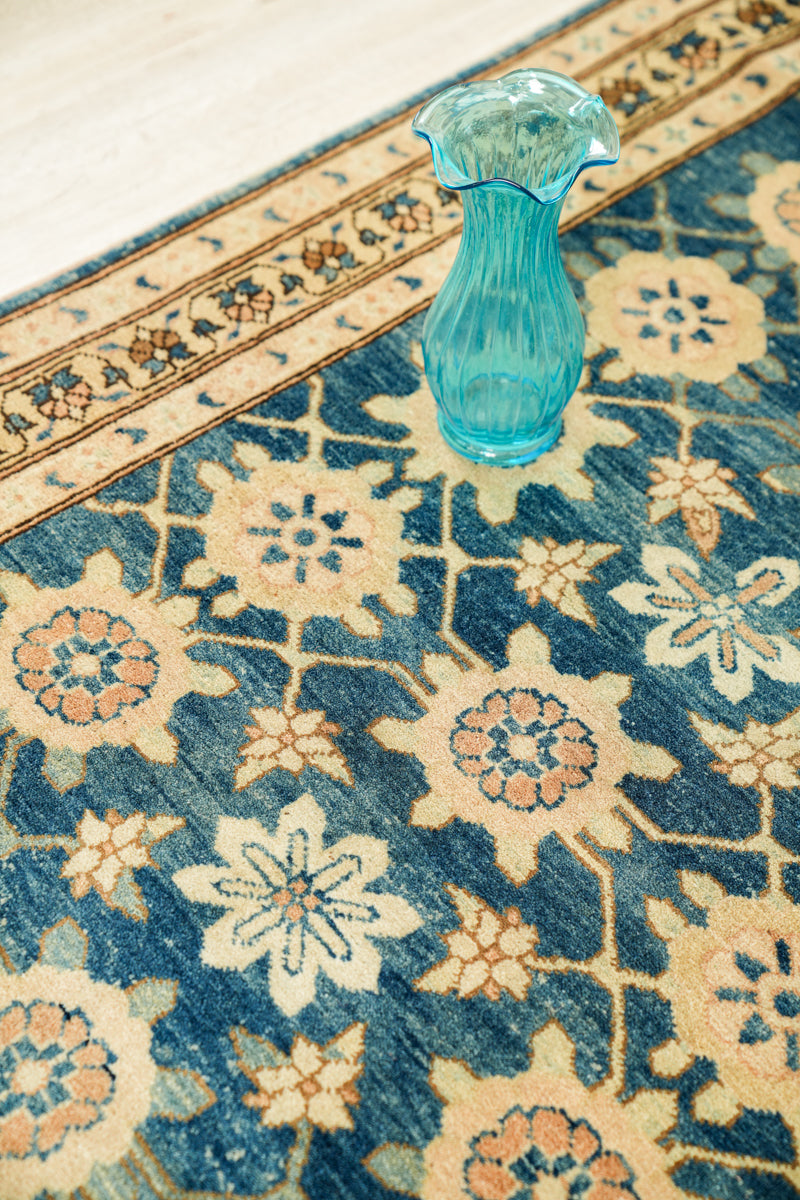 Modern Afghan Tabriz Hallway Rug 11'7"x 3'7"