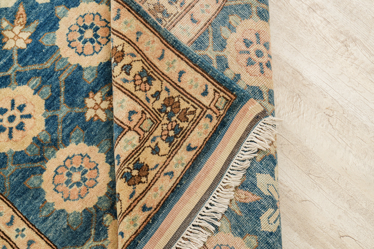 Modern Afghan Tabriz Hallway Rug 11'7"x 3'7"