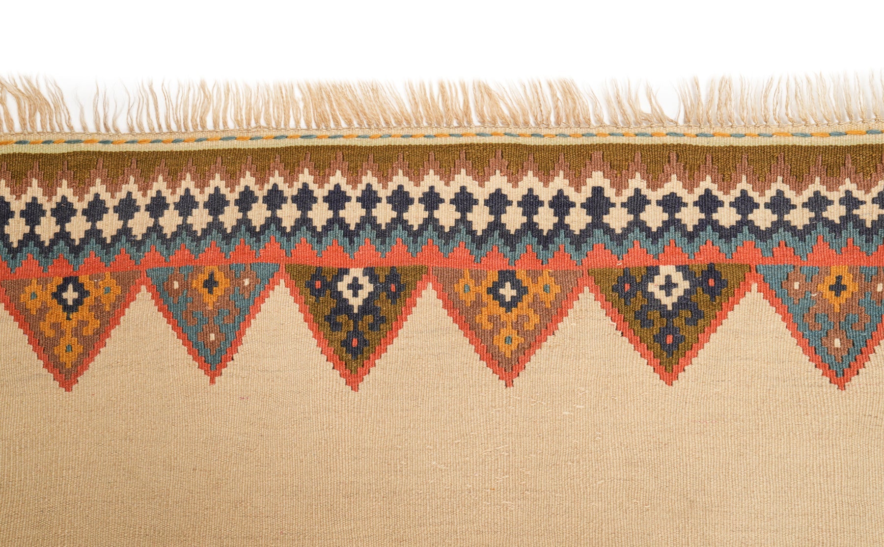 Antique Persian Qashgai Kilim 6'7" x 5'
