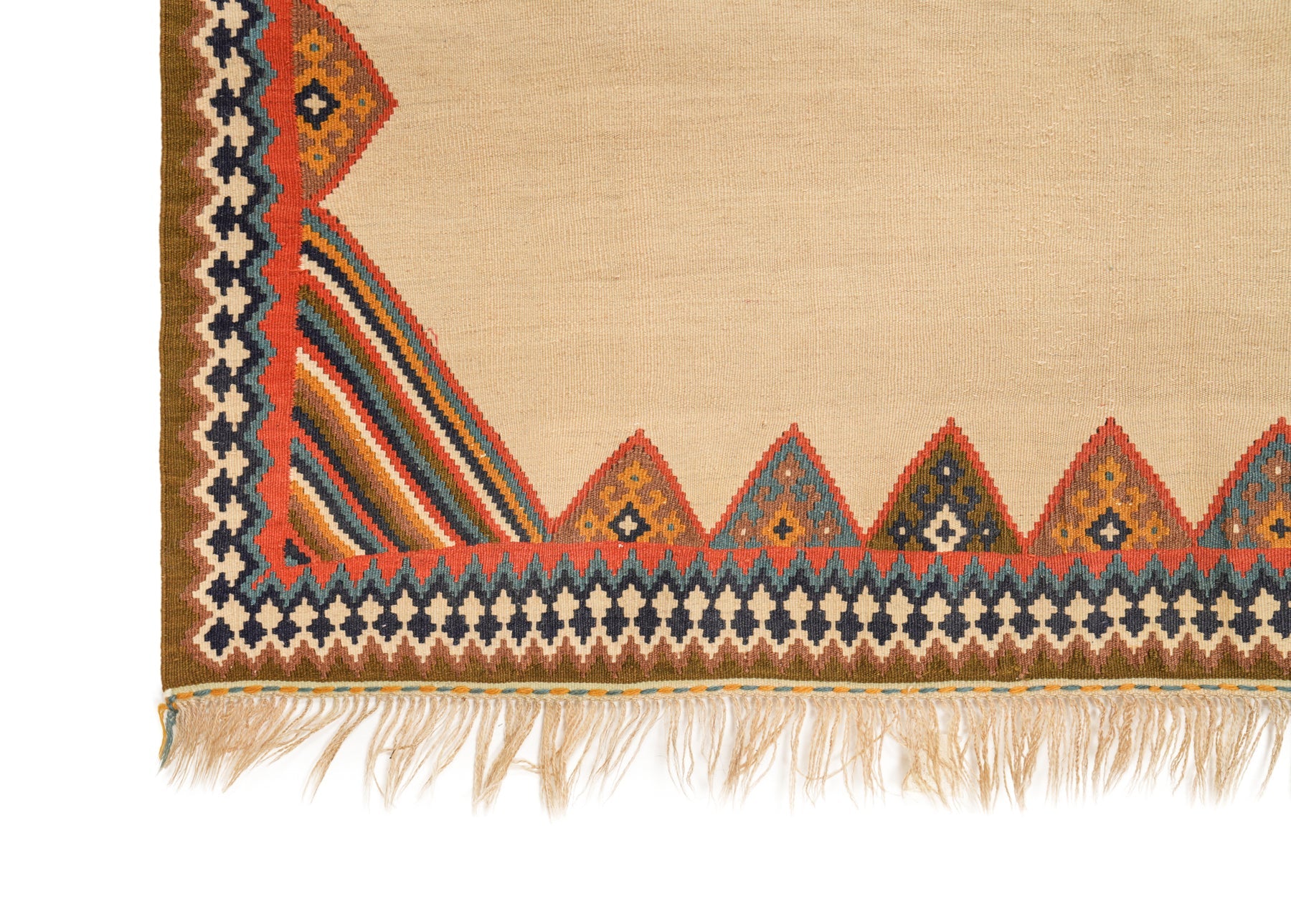 Antique Persian Qashgai Kilim 6'7" x 5'