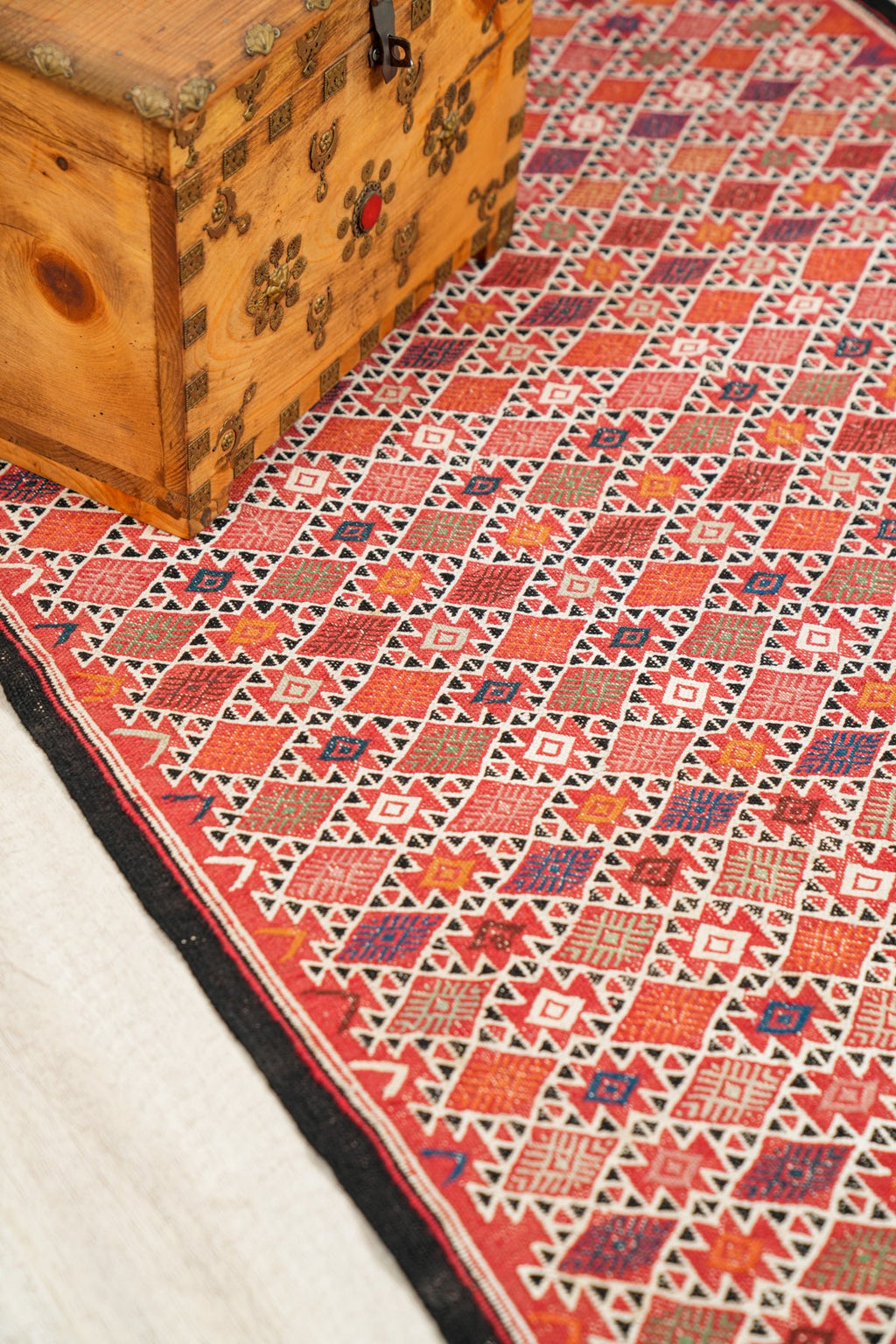 Vintage Moroccan Tribal Kilim 6'7" x 3'5"