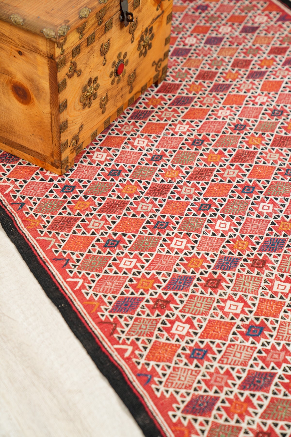 Vintage Moroccan Tribal Kilim 6'7" x 3'5"
