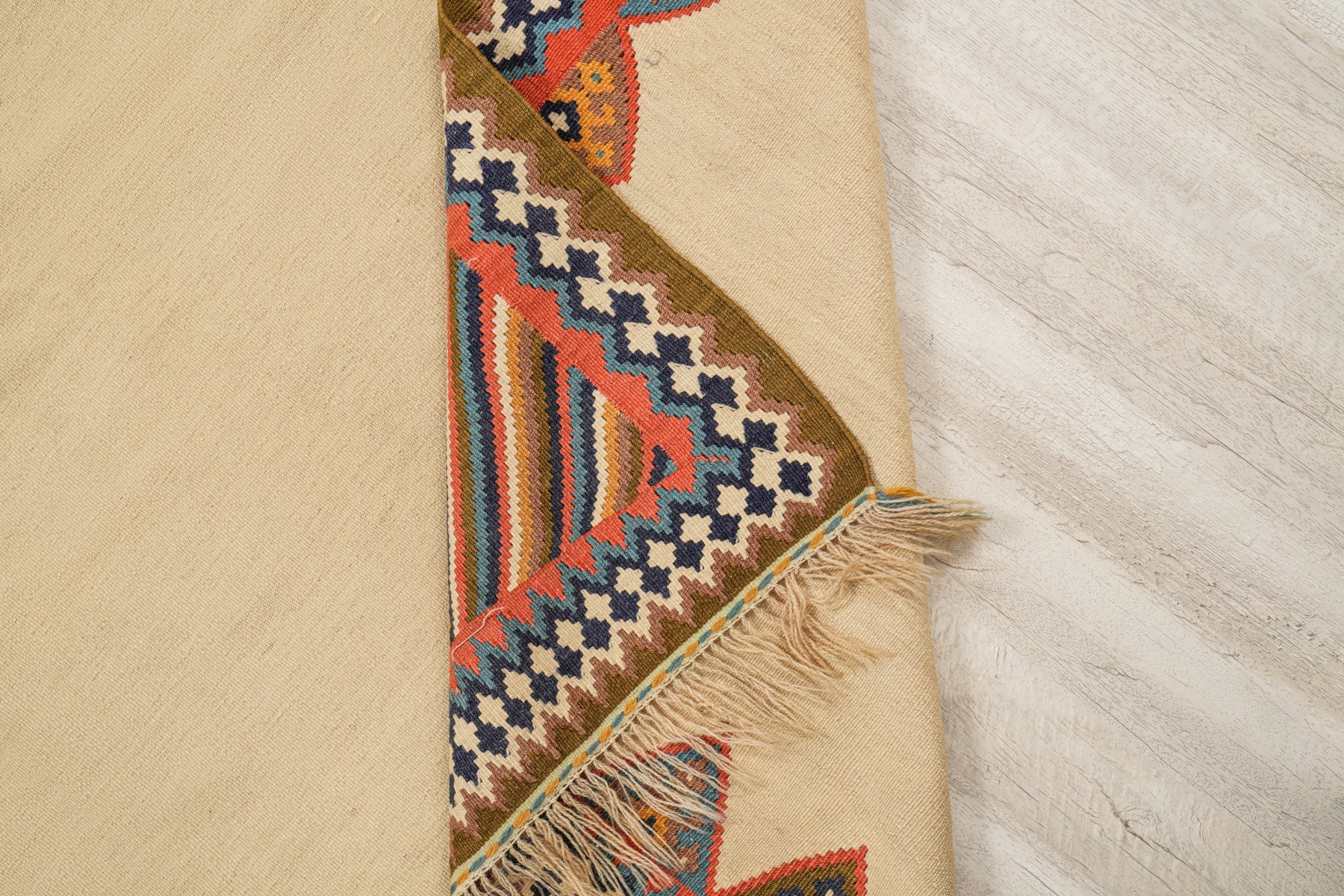 Antique Persian Qashgai Kilim 6'7" x 5'
