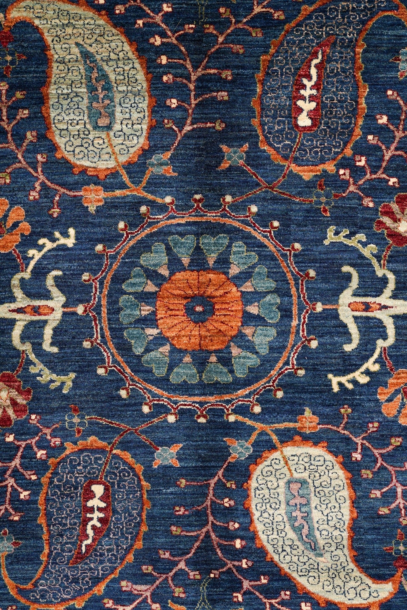 Modern Afghan Suzani Rug 10' x 8'1"