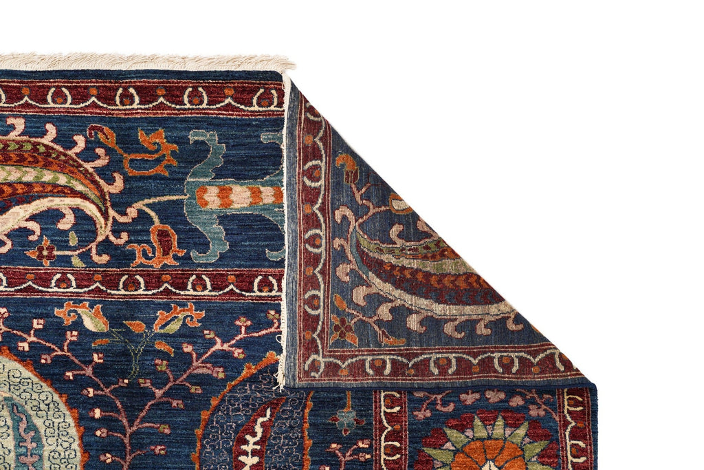 Modern Afghan Suzani Rug 10' x 8'1"