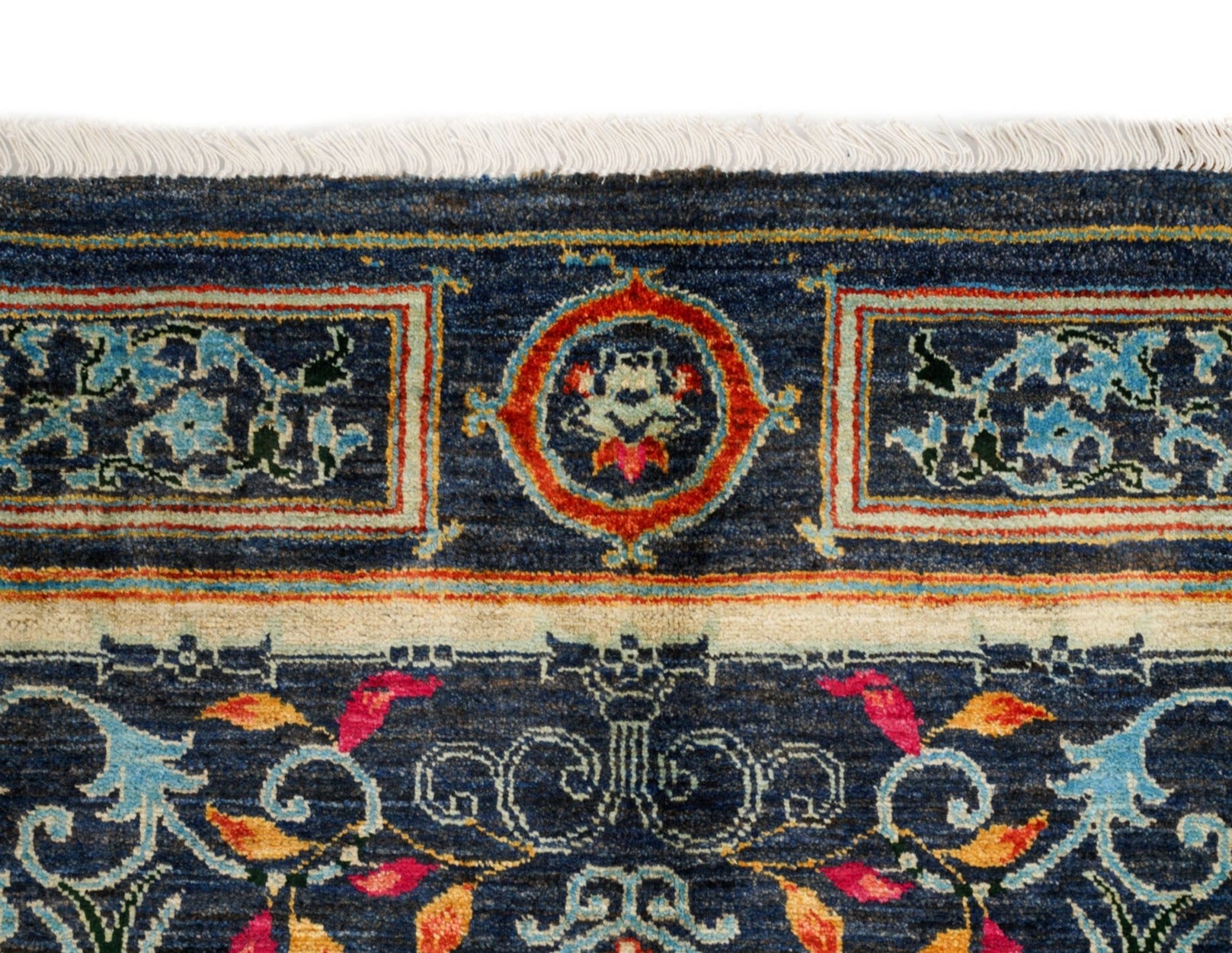 Modern Afghan Dragon Rug 9' x 6'1"