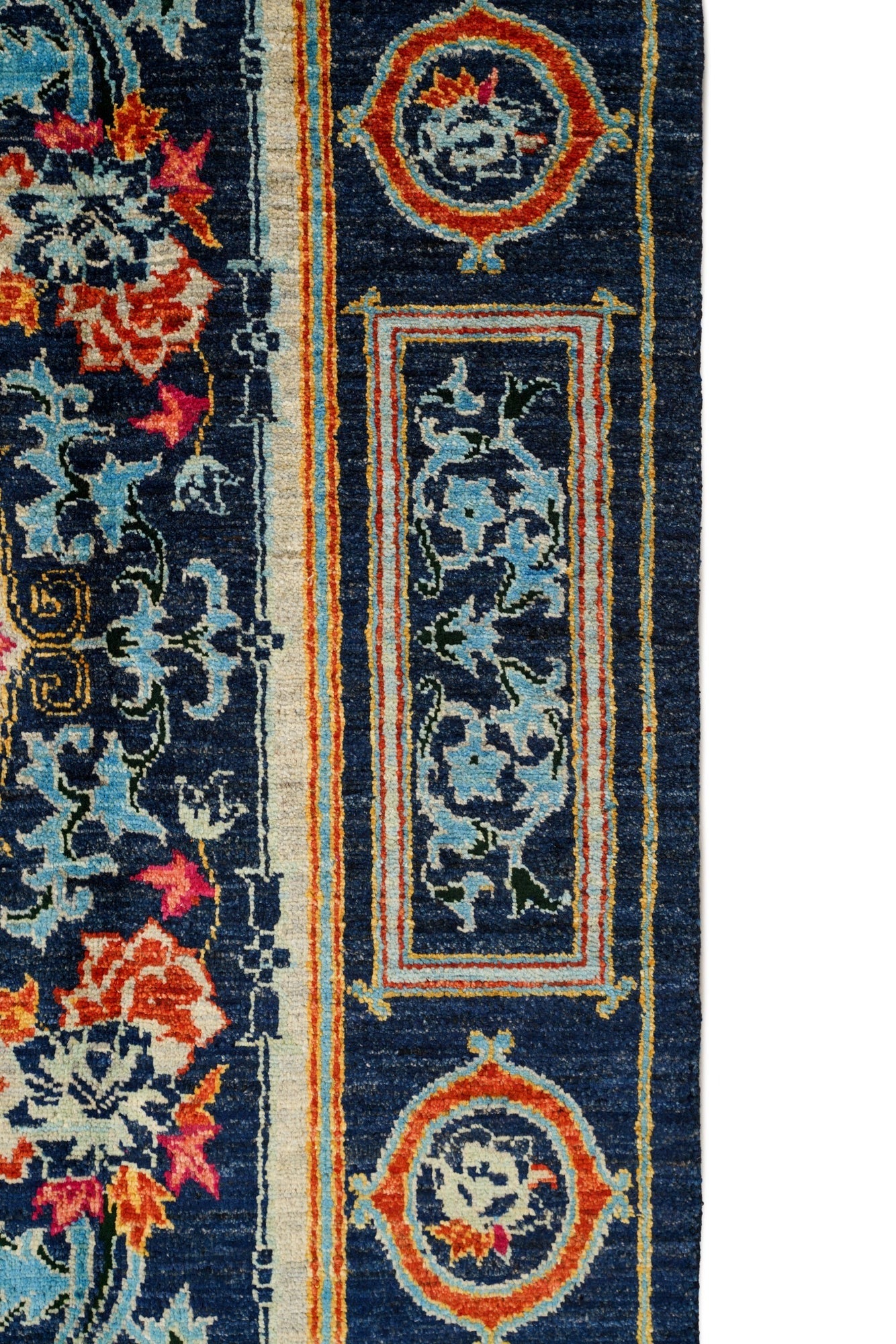 Modern Afghan Dragon Rug 9' x 6'1"