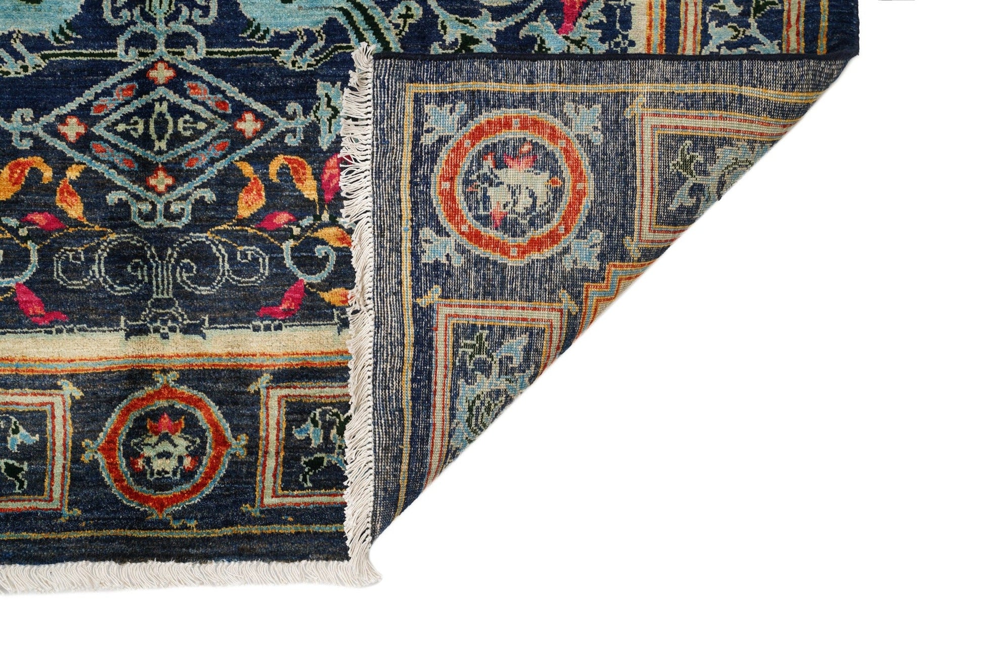 Modern Afghan Dragon Rug 9' x 6'1"