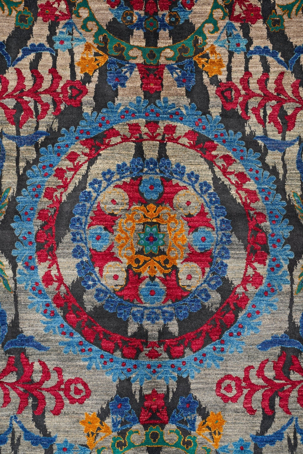Modern Afghan Suzani Rug 10'3" x 7'7"