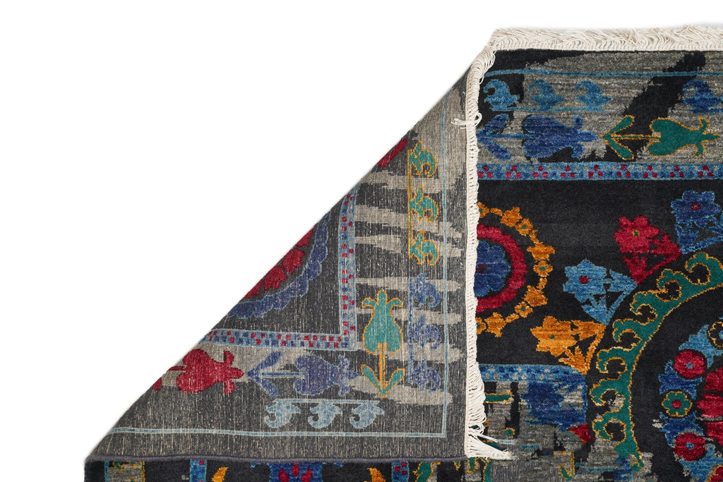 Modern Afghan Suzani Rug 10'3" x 7'7"