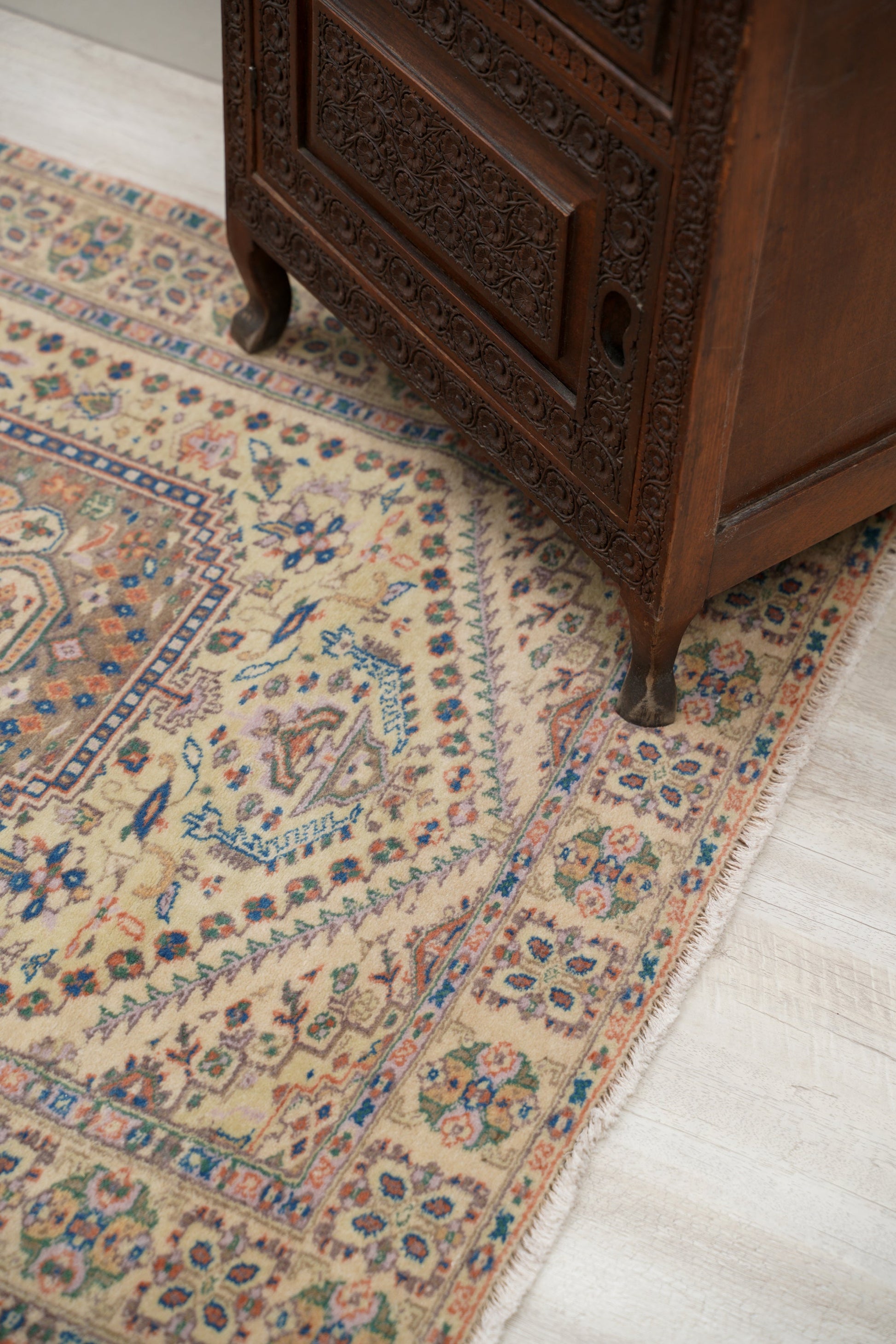 Vintage Kashmir Rug 3'10" x 2'6"