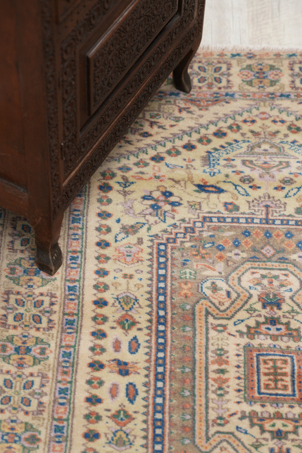 Vintage Kashmir Rug 3'10" x 2'6"
