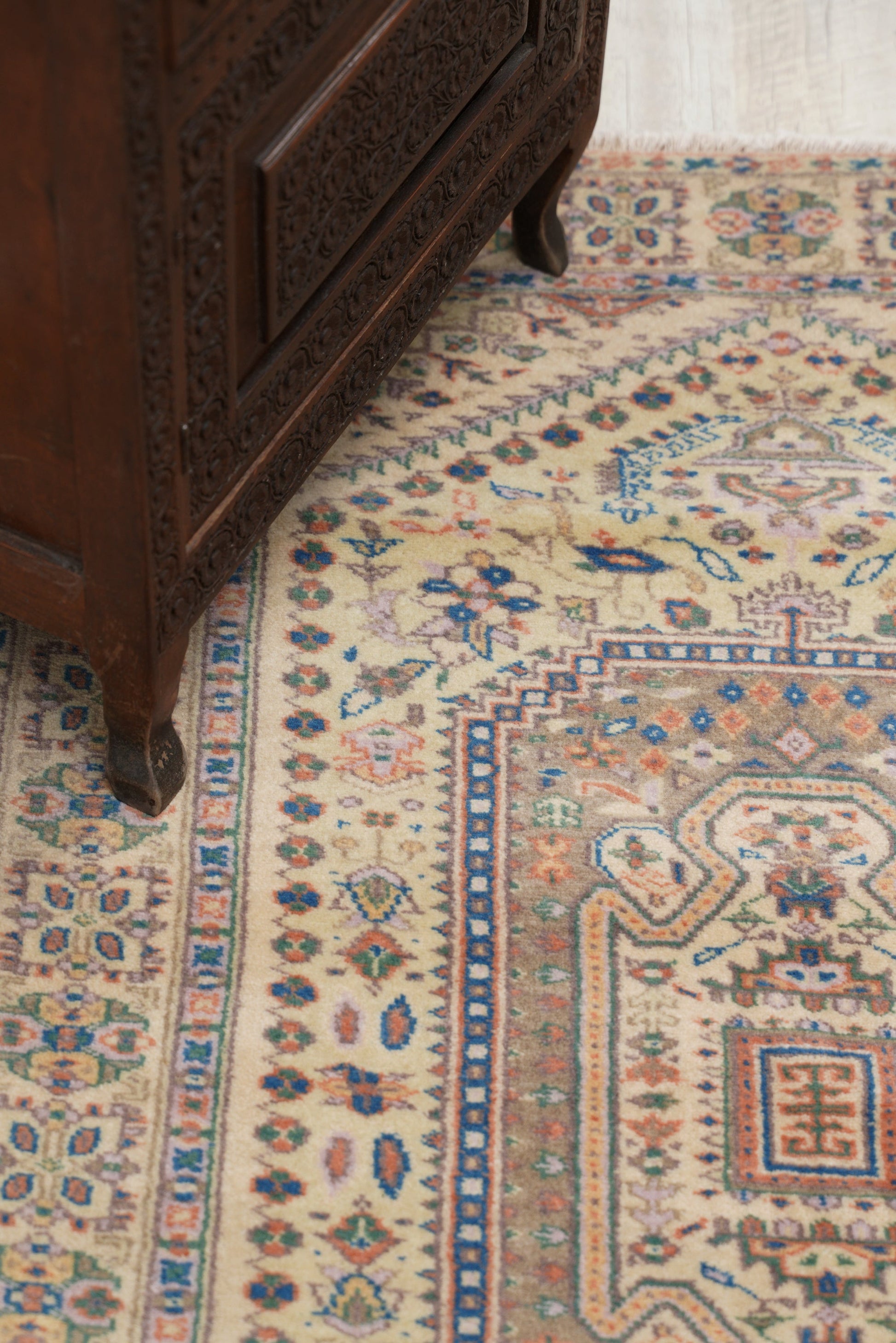 Vintage Kashmir Rug 3'10" x 2'6"