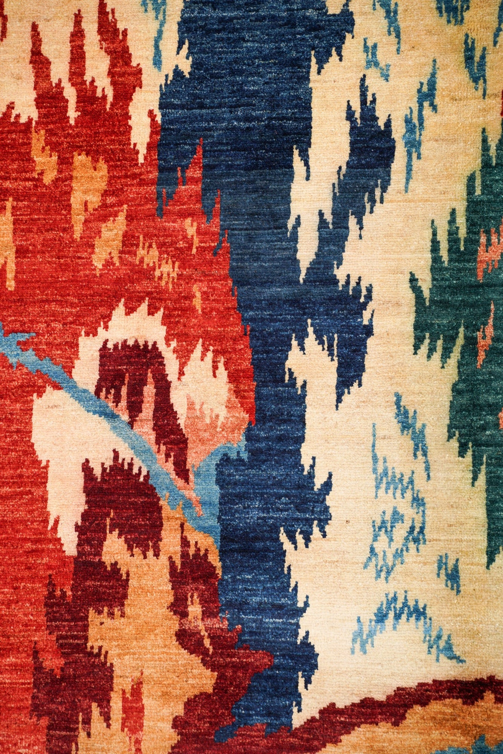 Modern Afghan Abstract Rug 9'10" x 8'2"