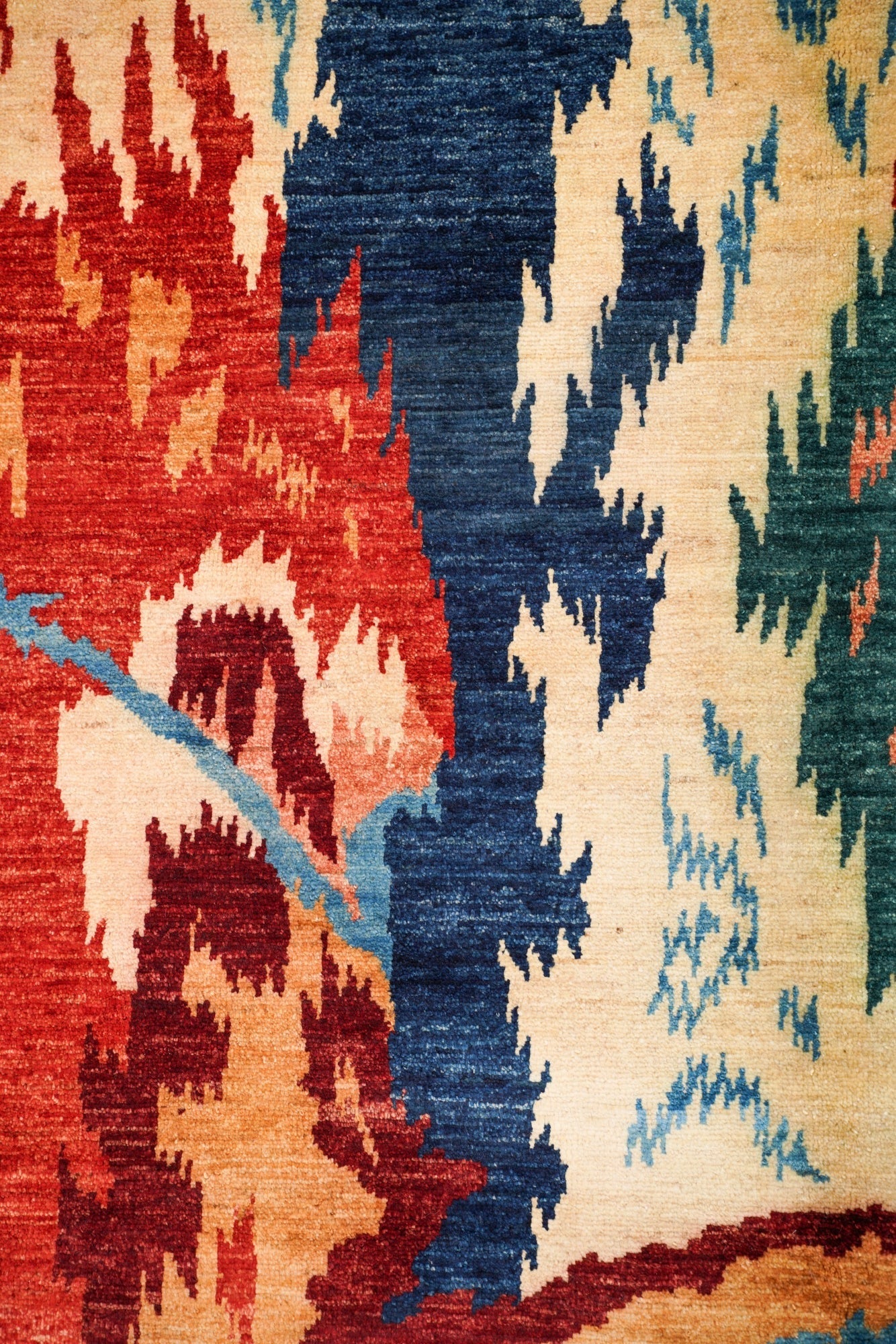 Modern Afghan Abstract Rug 9'10" x 8'2"