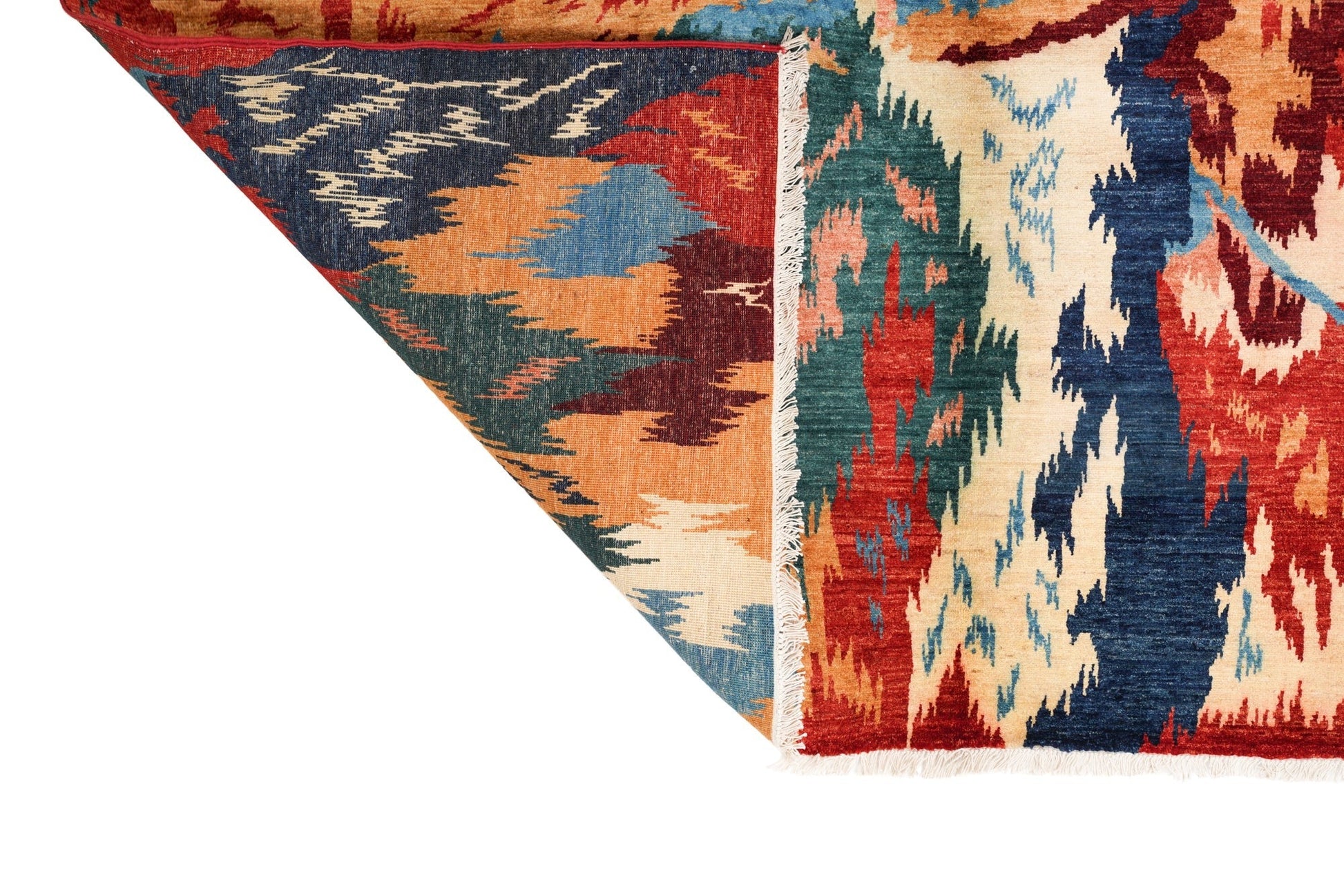 Modern Afghan Abstract Rug 9'10" x 8'2"