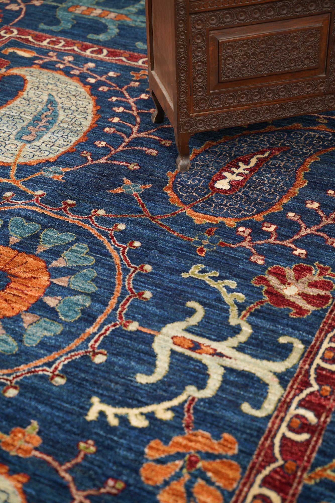 Modern Afghan Suzani Rug 10' x 8'1"