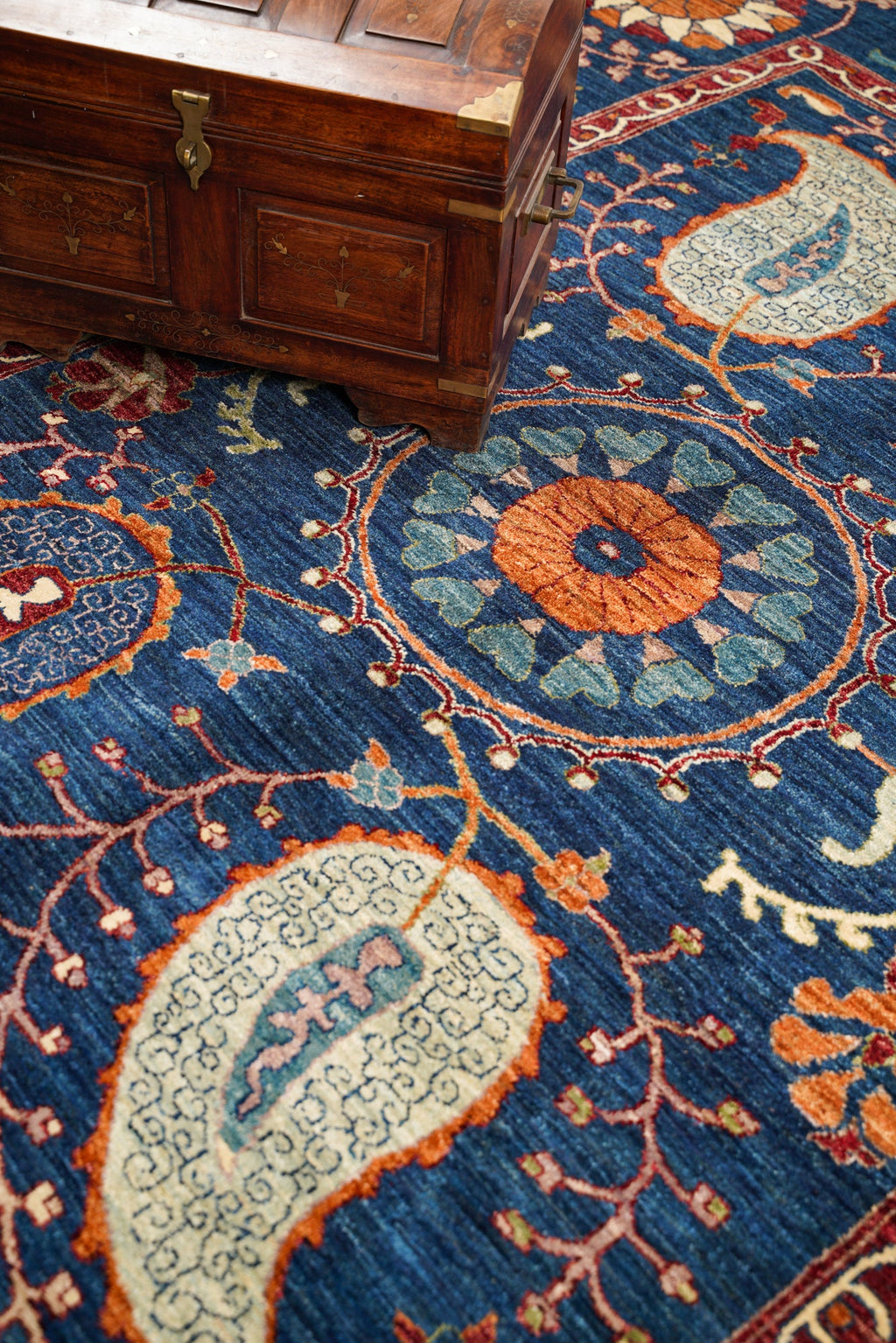 Modern Afghan Suzani Rug 10' x 8'1"