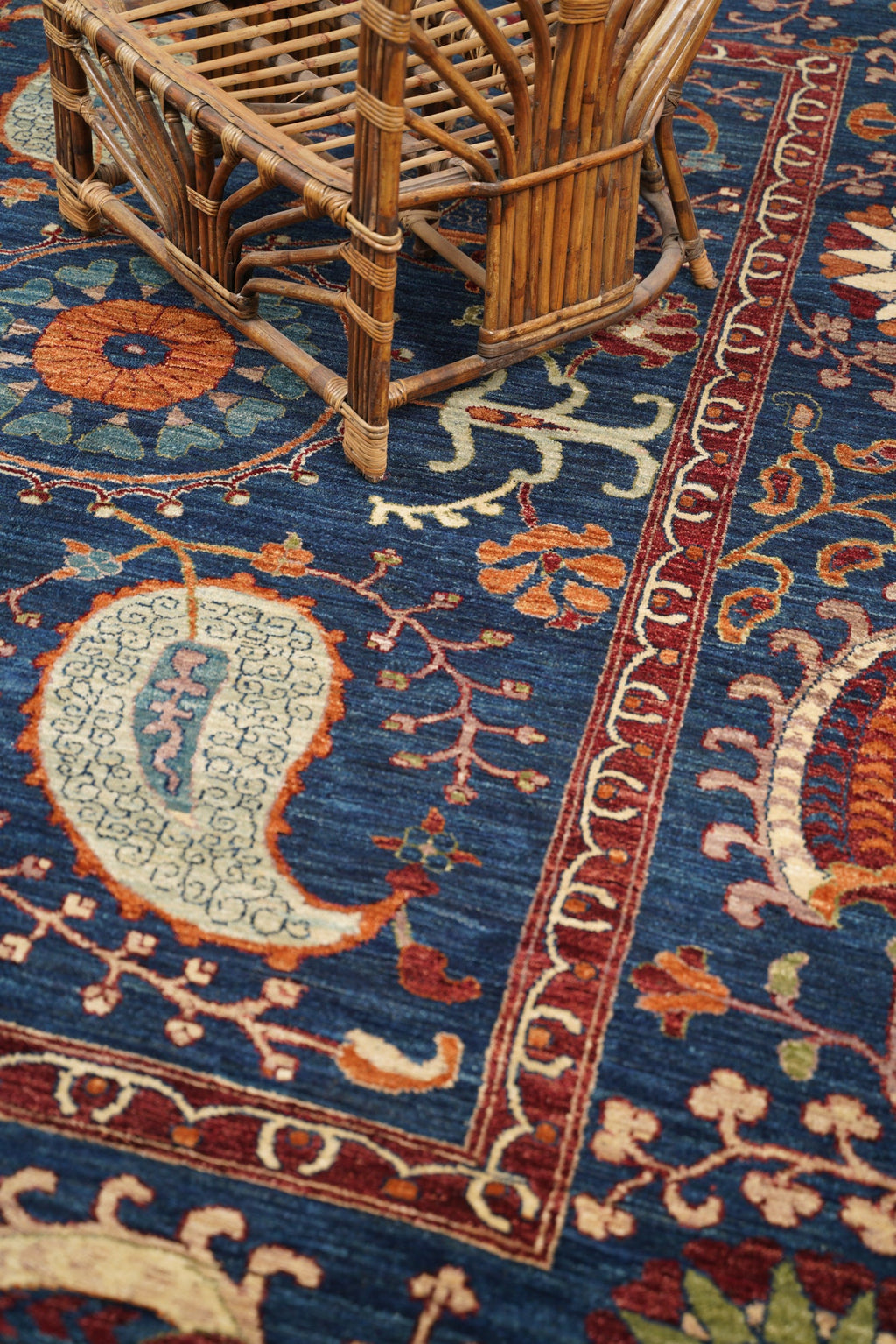 Modern Afghan Suzani Rug 10' x 8'1"