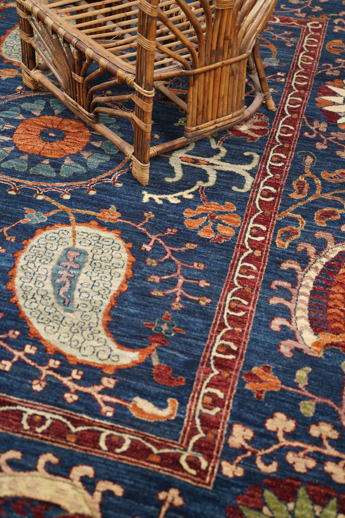 Modern Afghan Suzani Rug 10' x 8'1"