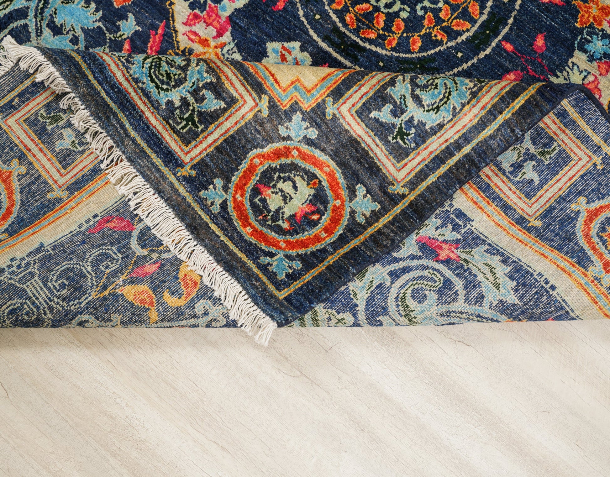 Modern Afghan Dragon Rug 9' x 6'1"