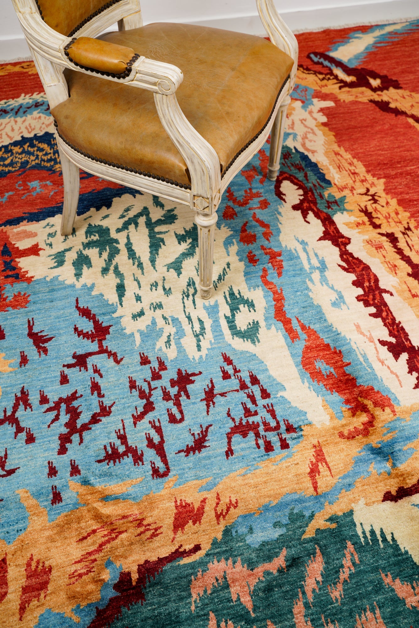 Modern Afghan Abstract Rug 9'10" x 8'2"