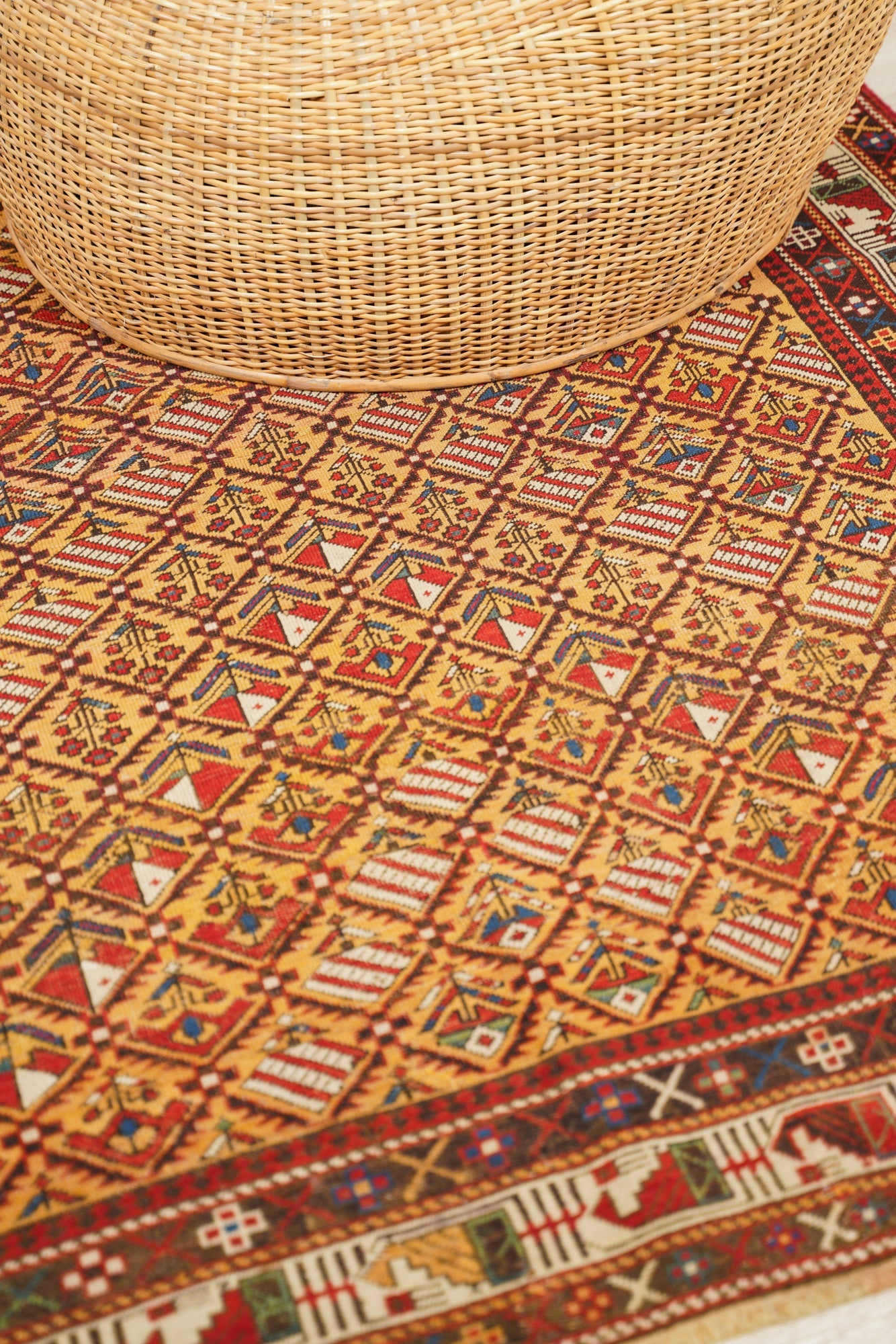 Antique Caucasian Marasali Rug 5'4" x 4'8"