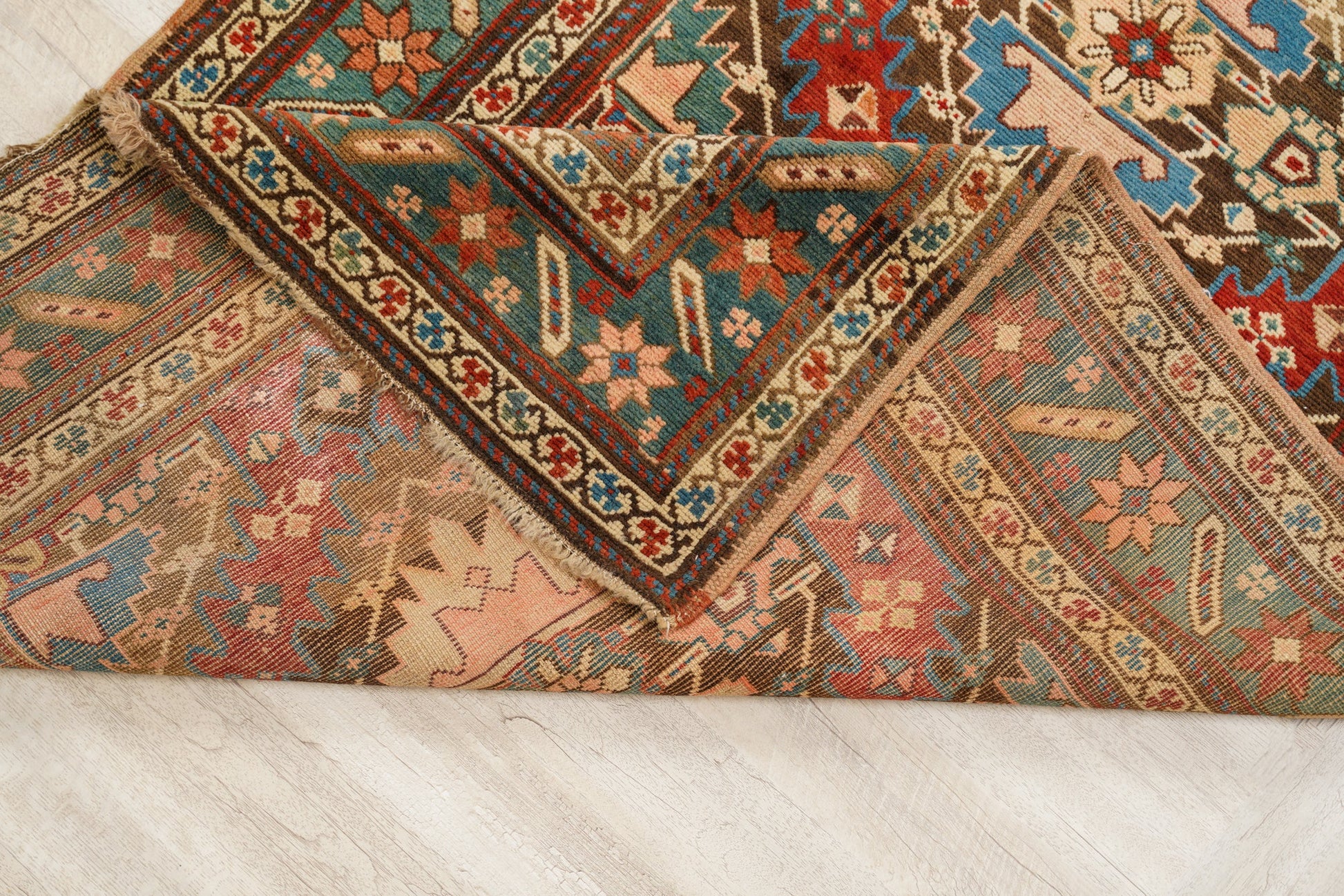 Antique Caucasian Karabagh Hallway Rug 11'1" x 3'5"
