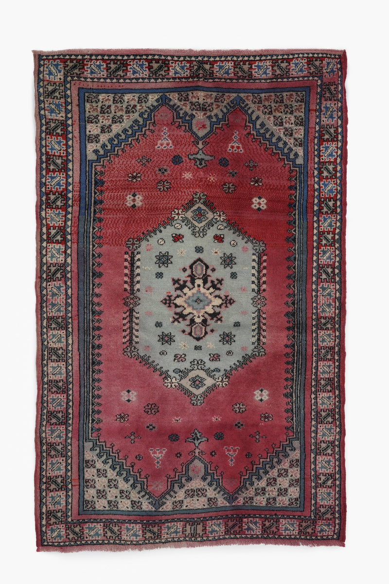 Vintage Turkish Tribal Rug 4'5" x 2'10"
