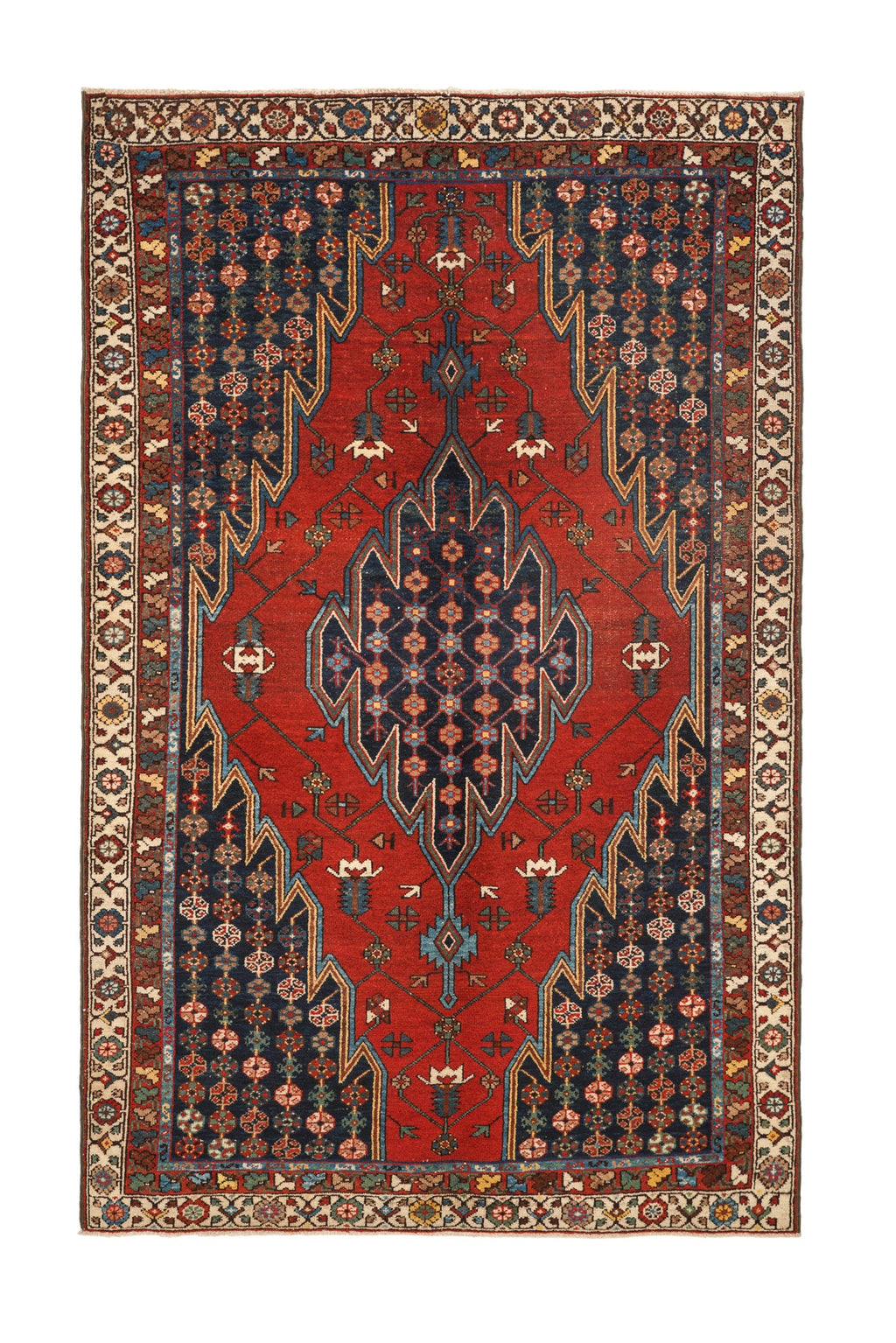 Persian Mazlaghan Rug 6' x 3'10"
