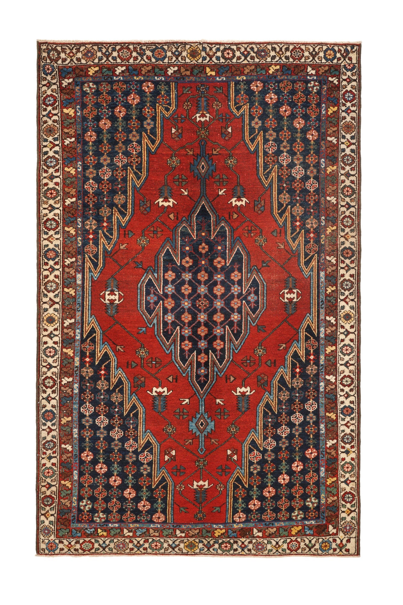 Persian Mazlaghan Rug 6' x 3'10"