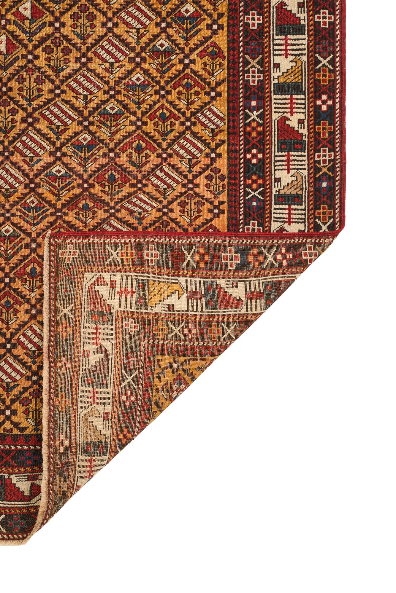 Antique Caucasian Marasali Rug 5'4" x 4'8"