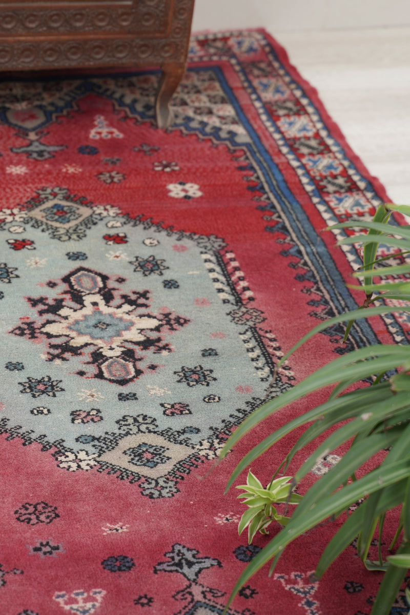Vintage Turkish Tribal Rug 4'5" x 2'10"