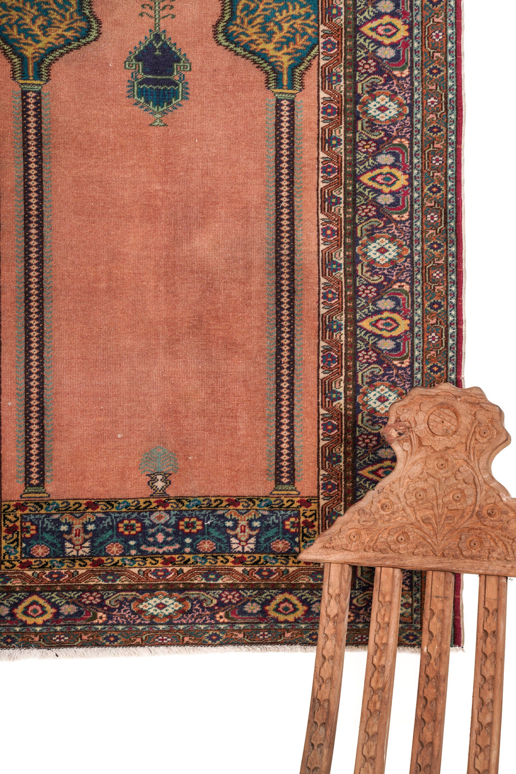 Vintage Turkish Prayer Rug 4'6" x 3'1"