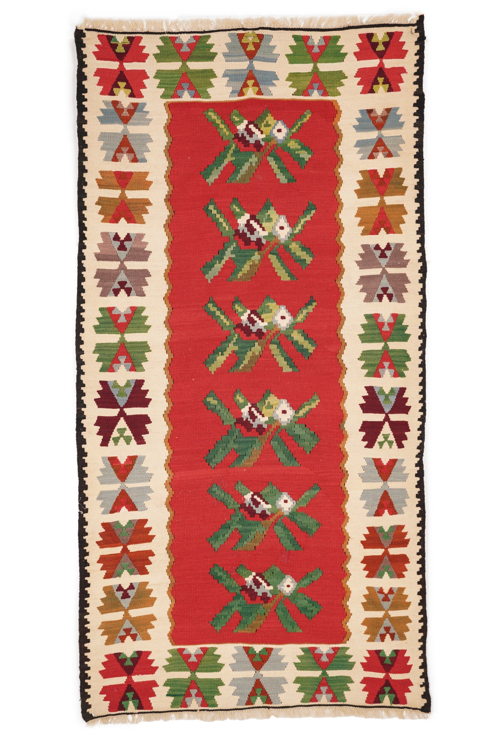 Vintage Sarkoy Kilim 6'4" x 3'3"