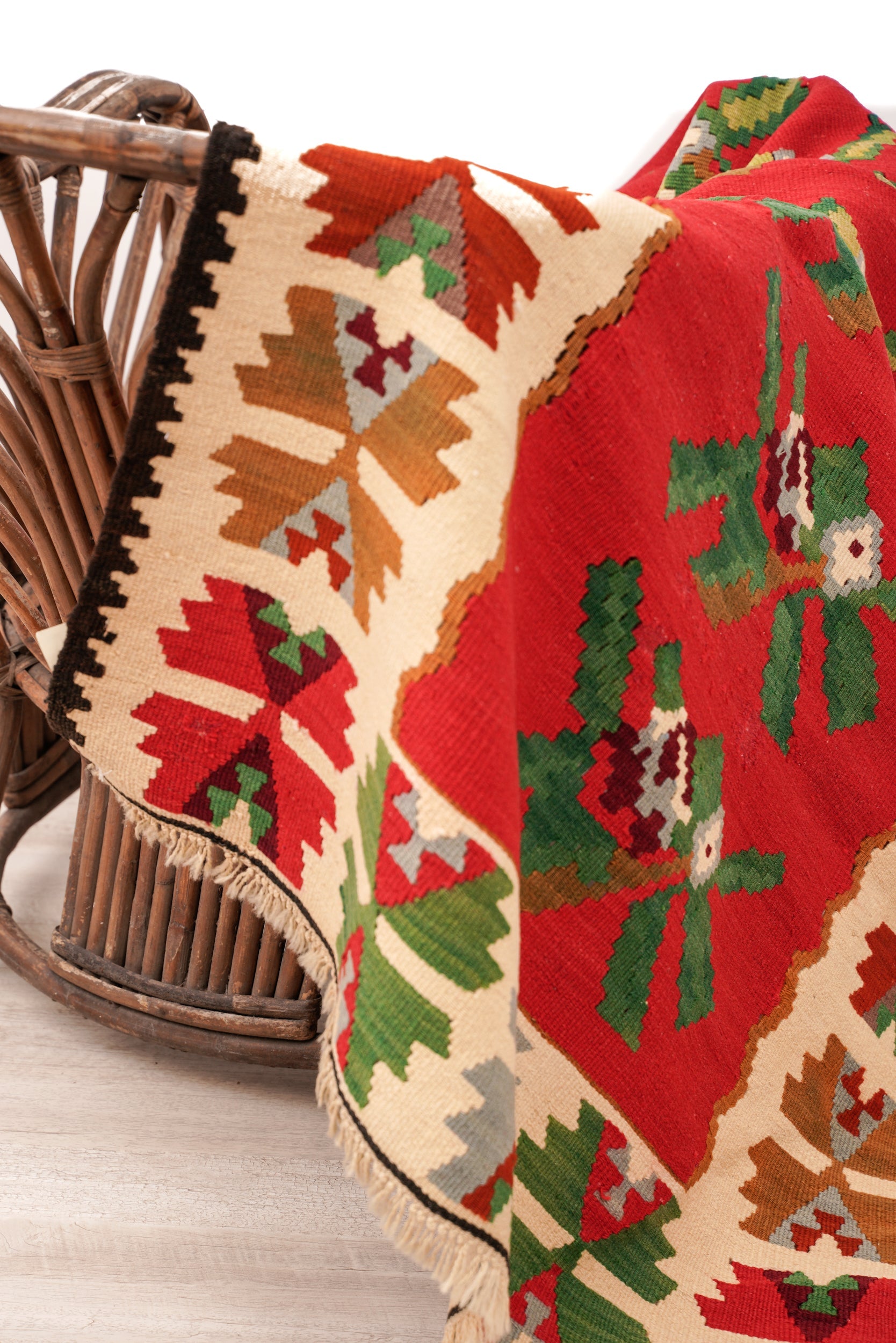 Vintage Sarkoy Kilim 6'4" x 3'3"