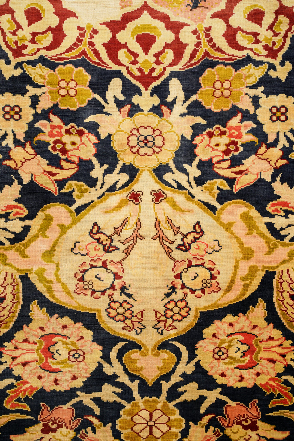 Turkish Silk Hereke Portrait Rug 4'7" x 3'7"